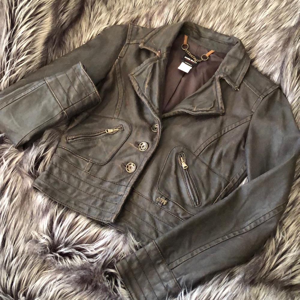 NWOT Miss Sixty Genuine Leather Jacket - Picture 10 of 14